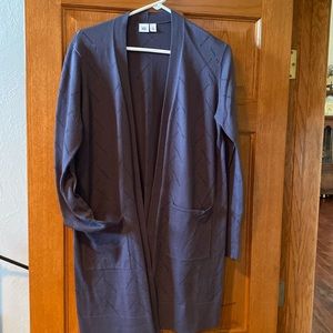 Tentree navy cardigan. Size small